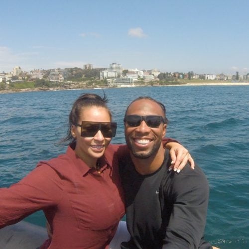 Larry Fitzgerald onboard Ocean Extreme