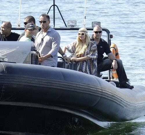Paris Hilton onboard Ocean Extreme